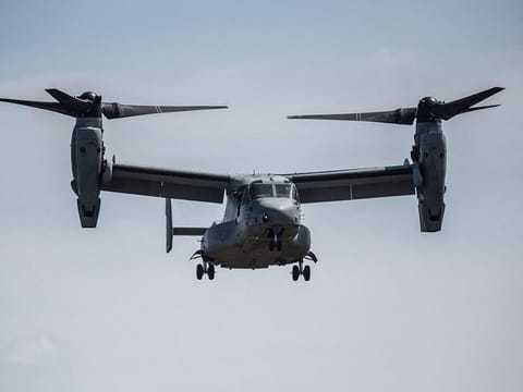 A US Marine Corps MV-22 Osprey tilt-rotor aircraft. (File photo)