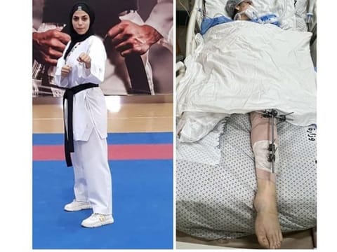 Nagham, who is now fighting for her survival, won first place in the Palestinian Karate Championship in 2017.