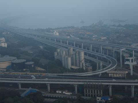 A general view of the Mumbai Trans Harbour Link (MTHL), ahead of its inauguration in Mumbai, India, January 5, 2024.
