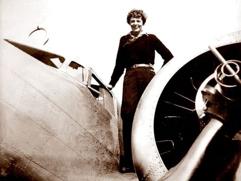 A May 20, 1937 photo shows US aviator Amelia Earhart on the wing of her Lockheed 10 Electra. A deep sea exploration company released a sonar image on January 29, 2024 they say may be the remains of the plane of Amelia Earhart, the famed American aviatrix who disappeared over the Pacific in 1937.