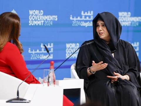 Sheikha Latifa bint Mohammed bin Rashid Al Maktoum, Chairperson of Dubai Culture, at the Summit at Madinat Jumeirah in Dubai on Monday