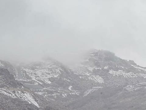 Snow blankets Taif region in Saudi Arabia.