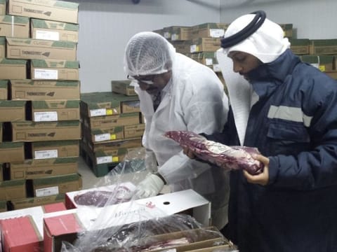 Food safety inspectors at work in Abu Dhabi. The Abu Dhabi Agriculture and Food Safety Authority (ADAFSA) carries out its work to develop transparent and clear oversight mechanisms and procedures that keep pace with the aspirations of the Abu Dhabi government in securing and ensuring the safety of food supplies during all stages of the food chain.