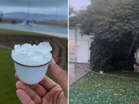 Hail in Al Ain