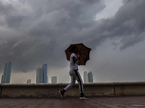 Cloudy skies in the UAE