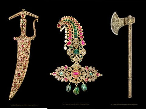 Artworks on display at the museum include ceramics, metal and glass works, and other art pieces.