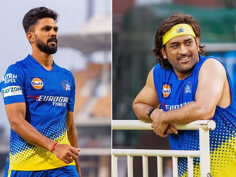 Mahendra Singh Dhoni hands over Chennai Super Kings captaincy to Ruturaj Gaikwad ahead of Indian Premier League 2024 season in Chennai on Thursday.