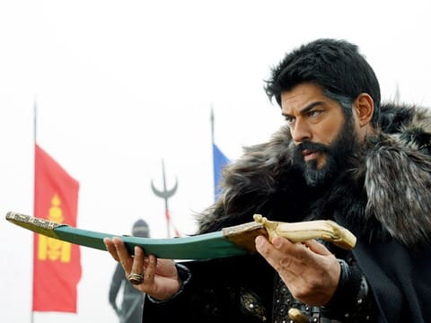 Burak Ozcivit as Osman Bey in Kurulus Osman, the Turkish television series. It focuses on the life of Osman I, showcasing his tussles against the Byzantium and the Mongols to gain control over the Ottoman dynasty.
