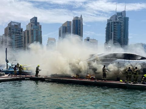 First responders from Dubai Harbour Station reached the yacht in six minutes