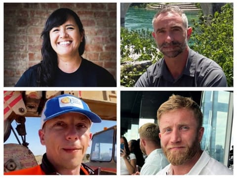 (Clockwise) Lalzawmi Frankcom, James Kirby, James Handerson and Damian Sobol.