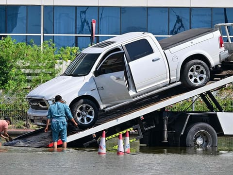 Dubai following heavy rains last week