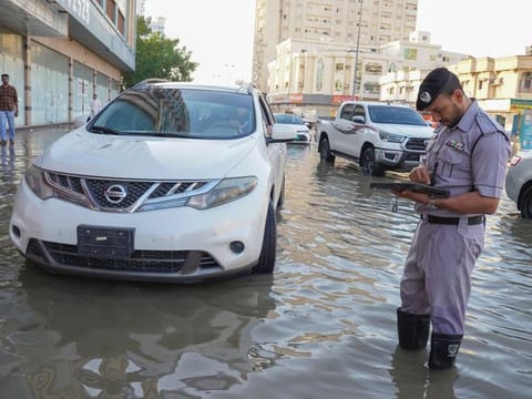 Ajman Police recorded 923 cases of damaged vehicles following unprecedented rains that hit the UAE recently.