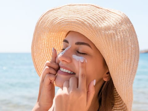 Physical sunscreens don't let the rays enter your skin, while chemical sunscreens feature organic compounds that take in the UV rays before your skin can absorb them.