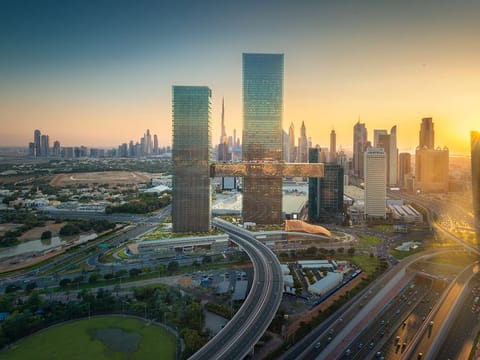 The offices at One Za’abeel cover 17 levels in one of the towers. They offer a combined 300,000 square feet.