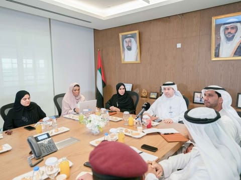 Executive committee meeting at Sharjah Health Authority to discuss progress towards expanding the Health Cities programme