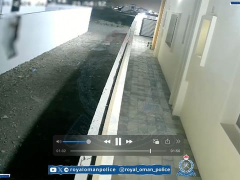 Royal Oman Police (ROP) shared surveillance footage on social media that captured their attempts to break into a home.