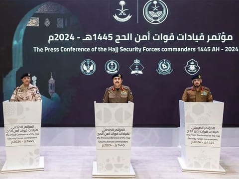 Saudi security chiefs highlighting security plans for upcoming Hajj.