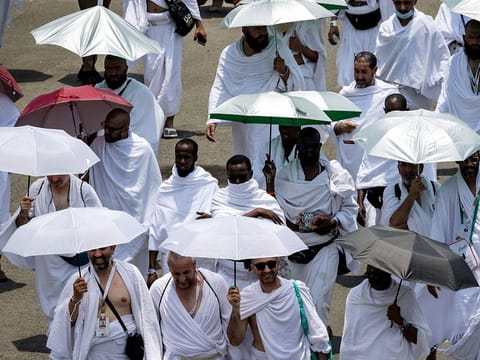 Muslim worshippers walk around the Kaaba, Islam's holiest shrine, at the Grand Mosque in Saudi Arabia's holy city of Mecca.