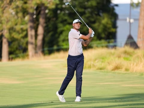 Ludvig Aberg in action at the U.S. Open