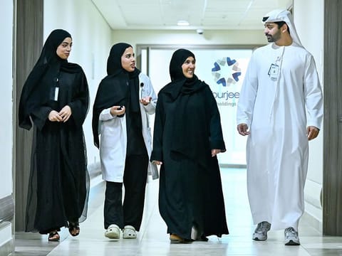 Dr. Tahani Al Qadiri, (second from right) Director of Emiratization and Academic Affairs at Burjeel Holdings, is a role model in healthcare and medical education