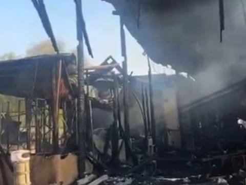 The fire at the market in Al Dhaid took place in the wee hours of Thursday, said Sharjah Civil Defence.