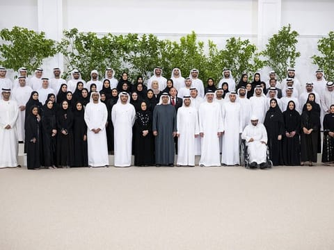 UAE President meets with Emirati industrial professionals and leaders, reviews 'Industrialists Programme' progress.