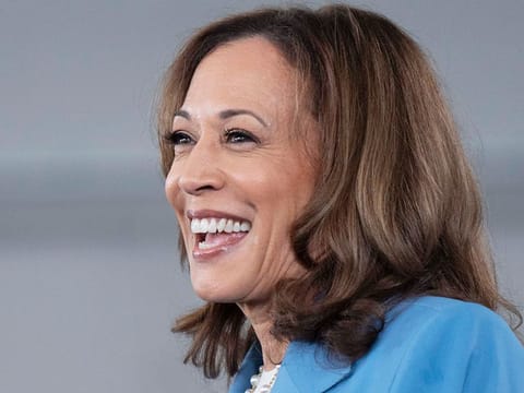 US Vice President and Democratic presidential candidate Kamala Harris