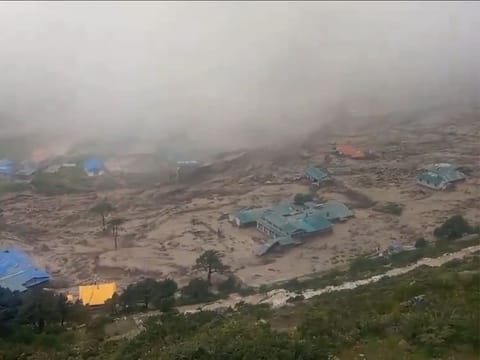 No death has been reported but about 15 houses have been swept away in the floods.