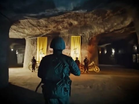Hezbollah’s polished, four-and-a-half minute video titled “Our mountains are our storehouses” showed what appeared to be underground tunnels big enough to fit convoys of trucks.