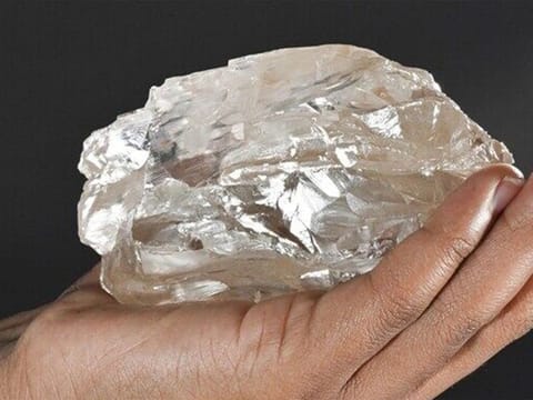 Pictures released by the company show the diamond is as large as the palm of a hand.