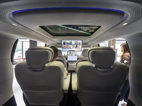 An Xpeng Inc. X9 electric vehicle at a showroom at the company's headquarters in Guangzhou, China. Canadian Prime Minister Justin Trudeau said Chinese EV overproduction and hefty state subsidies for its auto sector "requires us to take action."