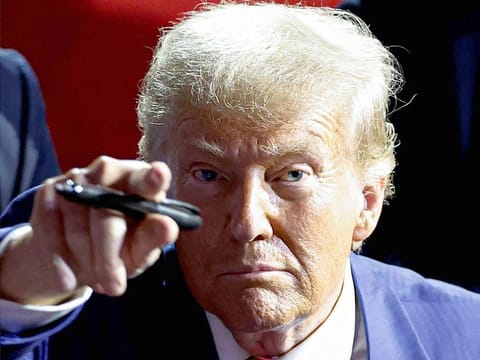 Former US President and Republican presidential candidate Donald Trump