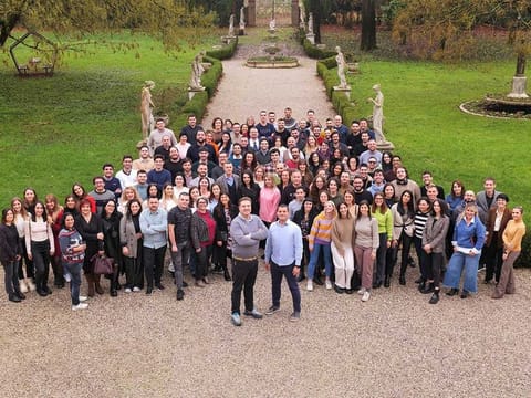 The BizAway Team at their headquarters in Italy.