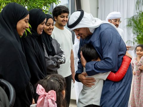 UAE President His Highness Sheikh Mohamed bin Zayed Al Nahyan at the hospital in the US capital