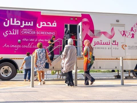 The Pink Caravan campaign has been launched to provide free cancer screening during October across the UAE