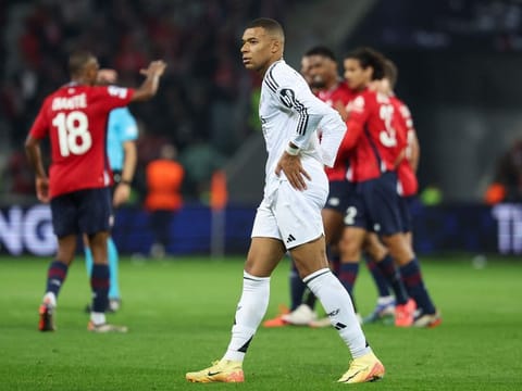 Kylian Mbappe made his return from injury for Madrid in France as a substitute