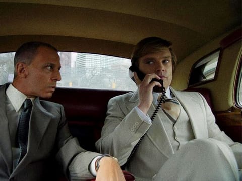 Jeremy Strong (left) and Sebastian Stan in The Apprentice.