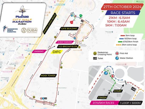 The course will be well-marked and traffic-free, with support from Dubai Police and RTA.