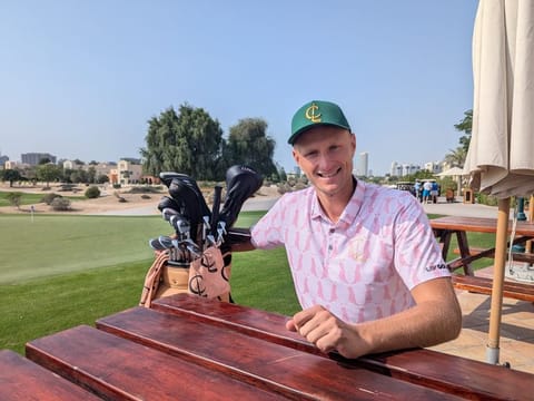 Adrian Meronk met Gulf News at The Els Club