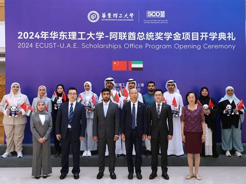 UAE and CHinese officials standing for a photograph The Scholarship Office (SCO) of the Presidential Court announced an increase in Emirati students studying in the People’s Republic of China