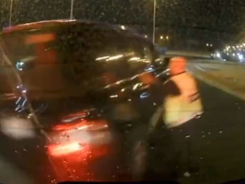 The 29-year-old Kuwaiti national deliberately collided with the officer when he tried to intercept the driver.