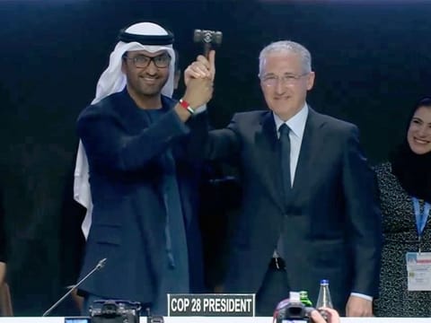 “By delivering the historic UAE Consensus, we accomplished what many thought was impossible,” Dr. Al Jaber said at a ceremony marking the official transfer of the presidency to Mukhtar Babayev at Baku on Monday..