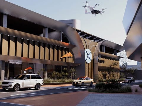 Artwork of the upcoming 'DXB Vertiport'