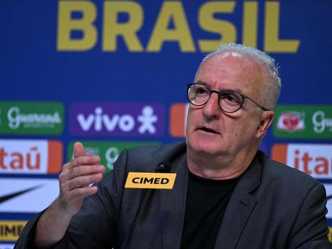 Brazil's national football team head coach Dorival Junior speaks during a press conference in Rio de Janeiro, Brazil.