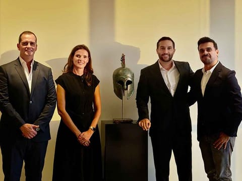 Ricardo Moco, Partner/Managing Director European Veterinary Centre, Dr Mafalda Sardinha, Partner-Clinical Director of the European Veterinary Centre, Ali Soudi, CEO of ARENA Veterinary Holding, Dr Soheyl Simaei, Partner-Clinical Director at Noble Veterinary Clinics and Medical Director of ARENA Veterinary Holding.