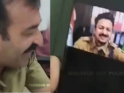The scammer impersonating a police officer accidentally video-called the Thrissur Cyber Cell, only to be outsmarted by real officers.