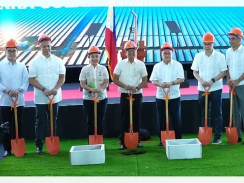 POWER FOR 2 MILLION HOMES: Philippine President Ferdinand Marcos Jr (centre), leads the groundbreaking ceremony of the $3.4-billion MTerra Solar Project, located in a 3,500-hectare (35 sq km) land between Nueva Ecija and Bulacan, on Thursday (November 21), said to be the biggest integrated solar plant and battery storage facility in the world.