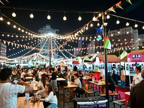 Night markets are great spots for families and friends to eat, shop, and relax