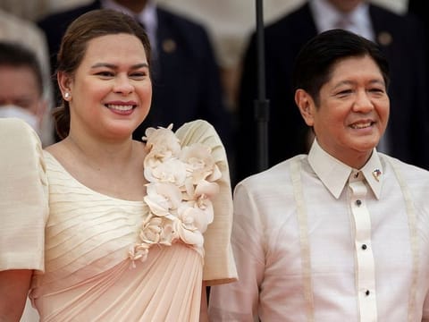 File photo of Philippine President Ferdinand Marcos Jr. (R) and VP Sara Duterte (L) (File photo)