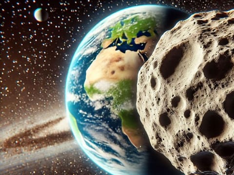 An artistic rendering of Earth's mini-moon 2024 PT5.